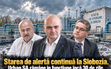 Starea de alertă instituită pe fondul crizei de mediu generate de funcționarea sistemului de apă, canalizare și epurare va continua pentru încă 30 de zile în municipiul Slobozia și în comunele Scânteia, Ciulnița, Cosâmbești și Mărculești, împreună cu satele aparținătoare.