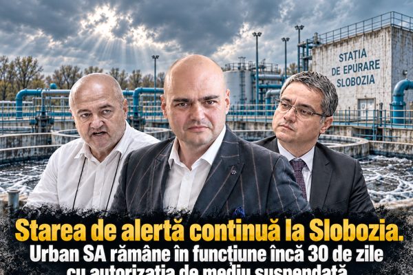 Starea de alertă instituită pe fondul crizei de mediu generate de funcționarea sistemului de apă, canalizare și epurare va continua pentru încă 30 de zile în municipiul Slobozia și în comunele Scânteia, Ciulnița, Cosâmbești și Mărculești, împreună cu satele aparținătoare.